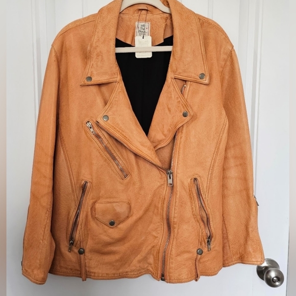 Free People We The Free  Jealousy Leather Moto Jacket - Picture 4 of 7